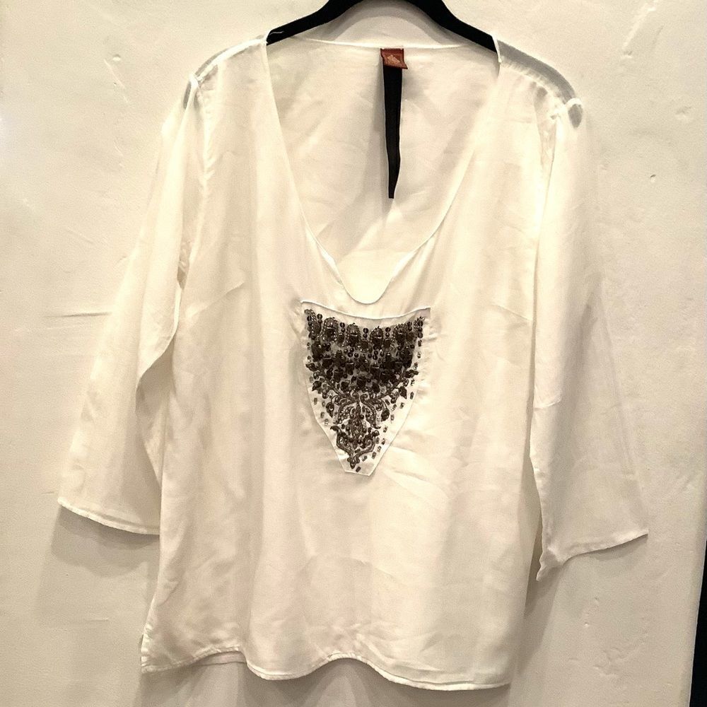 Dondup Cotton Shirt Medium Oversized  EUC EMBELLISHED